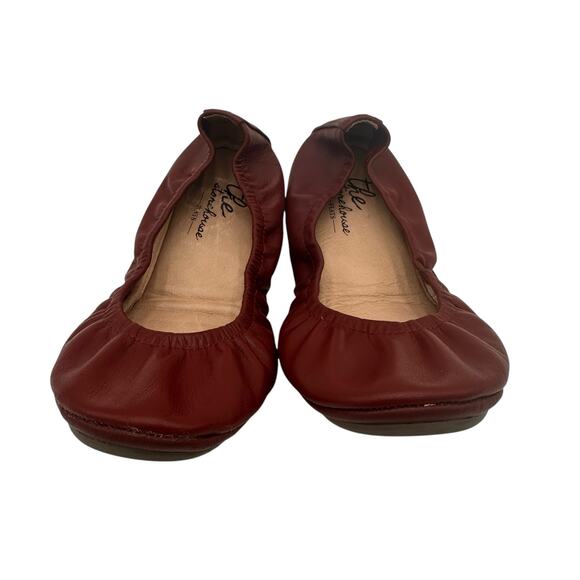 The Storehouse Flats Deep Red Leather Ballet Flats Size 7 - Picture 3 of 8